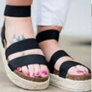Black Espadrilles Sandals size 6